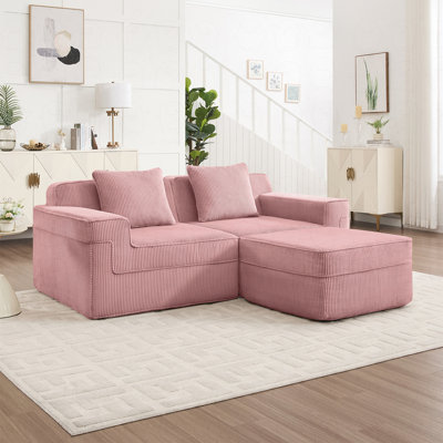 Canapé modulaire 2 places avec repose-pieds Modern