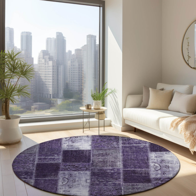 Patchwork Indoor / Outdoor Rug, Round 8'