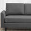 Canapé rembourré 60,6 po avec accoudoirs noirs Bozarth-806705577