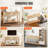 Bay Isle Home™ Rattan Console Table with 3 Storage Drawers Rattan Sliding Door-294316484