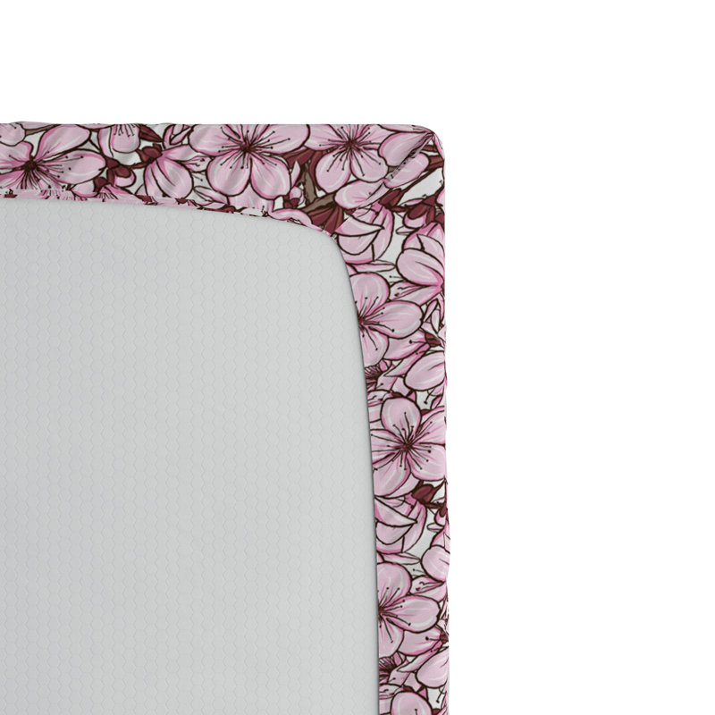 Microfiber Floral Fitted Sheet, Twin Fitted Sheet