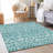 Premium Machine Washable Prisco Teal Rug-1134945667