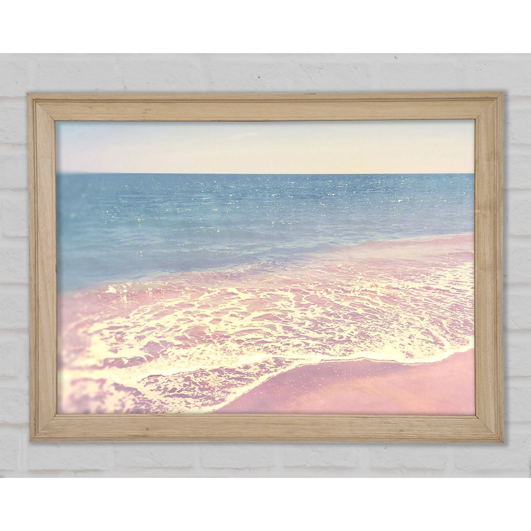 Gerahmtes Wandbild Retro Sparkle Beach