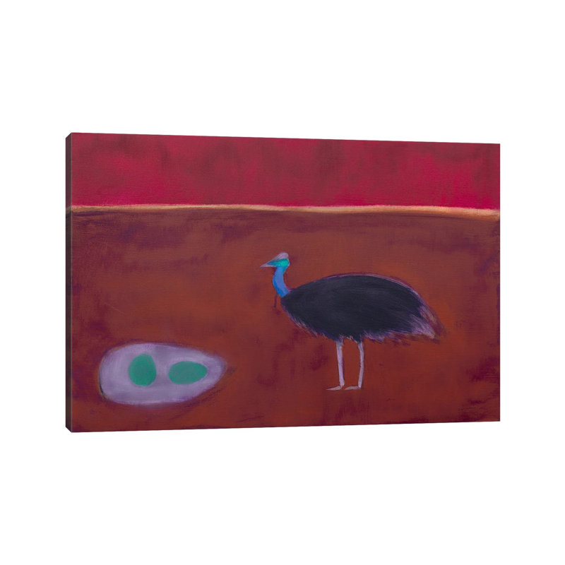 Cassowary by Andrew Squire - Wrapped Canvas Painting, 30.48 cm H x 45.72 cm W