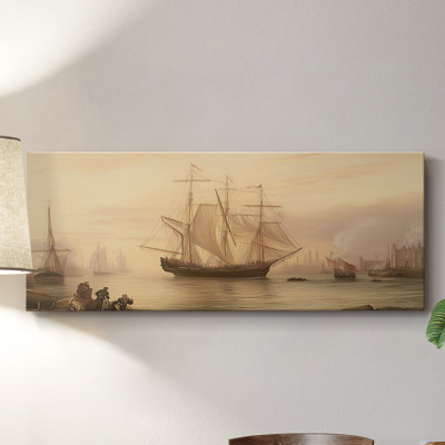 Série nautique-CLXI- Toile tendue avec châssis - Prêt à accrocher