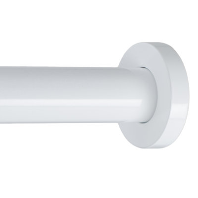  Tringle à rideau de douche - Tringle à ressort à ressort plat pour fenêtres ou douche, 16 à 24 blanc
