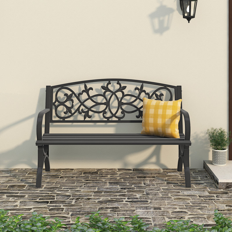 Banc de jardin en acier Chani