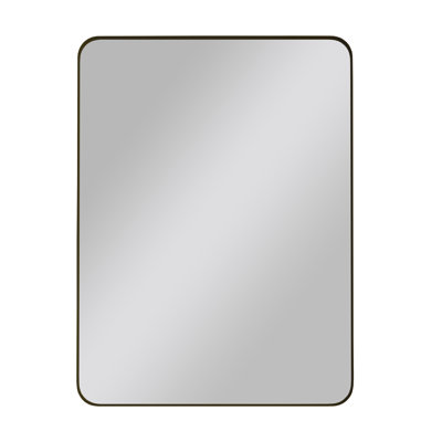 Black Rectangular 30X40 Inch Wall Mirror Metal Framed - Bedroom, Bathroom, Living Room Decoration , - Coating With Frame For Dressing , Fog Surface Treatment