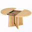 Ensemble de table de salle à manger en bois avec 4 chaises rembourrées et rallonge amovible-1037803803