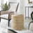 Evana Woven Drum Accent Table
