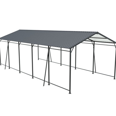 12*21 Ft, Heavy Duty, Outdoor, Metal Carport, Stable, Various Surfaces, Outdoor Concerts Galvanized Vehicles, Harsh Weather, Stable Structure, Mud