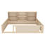 Lit plateforme pleine grandeur en bois avec barrière de sécurité et tablettes de rangement pratiques, base de lit pour enfant peu encombrante-1725765564-1725765567
