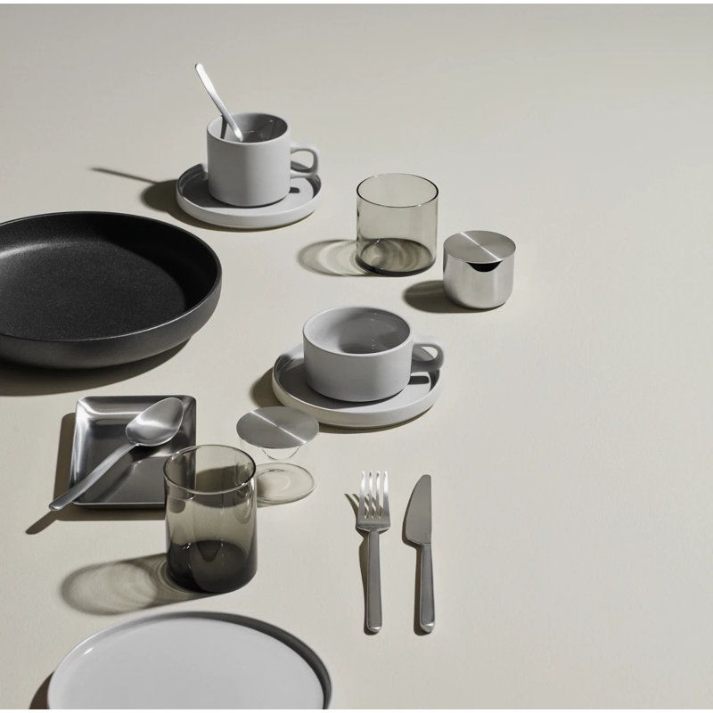 Pilar Teacup & Saucer, Mirage Gray