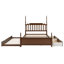 Beds with Storage, Queen Wood Platform, Farmhouse Trundle for Home