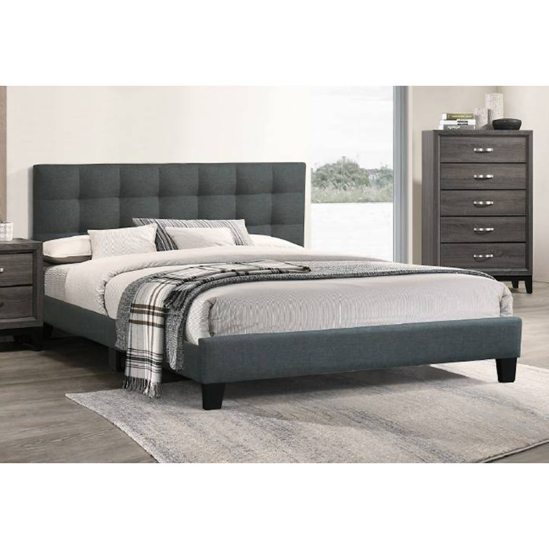 Ensemble de chambre à coucher 3 pièces Braylea, Très grand, Gris foncé
