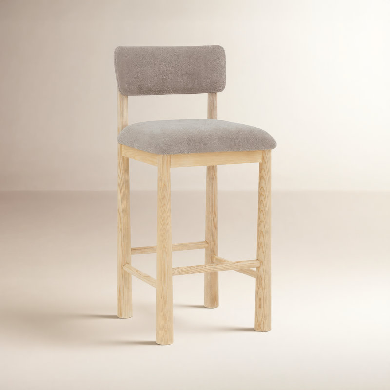 Tabouret Boston Boucle, Brun clair, Tabouret de bar (siège d’une hauteur de 30 po)