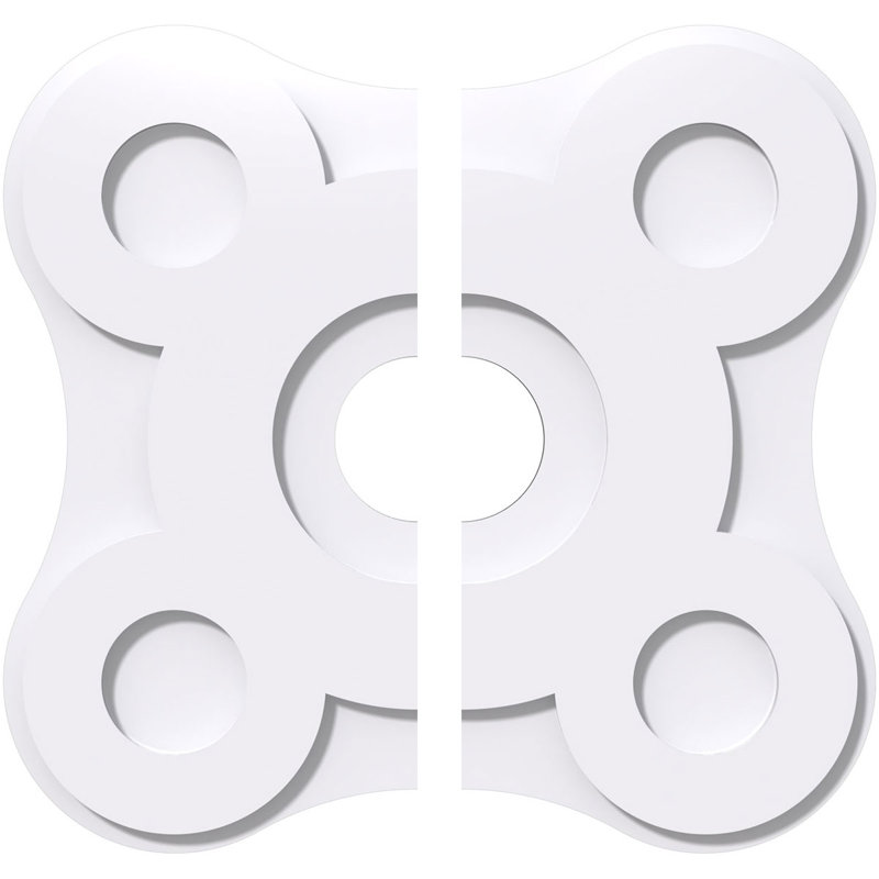 Médaillon de plafond contemporain en PVC de qualité architecturale de 20 po x P 4 po x P 7 po x P 1 po