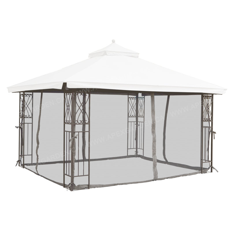 Gray 10' x 12' Replacement Mosquito Netting for Gazebo
