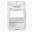 Meuble-lavabo de 24 pouces avec lavabo en céramique intégré, rangement spacieux et conception moderne pour les petites et moyennes salles de bain-2001331842