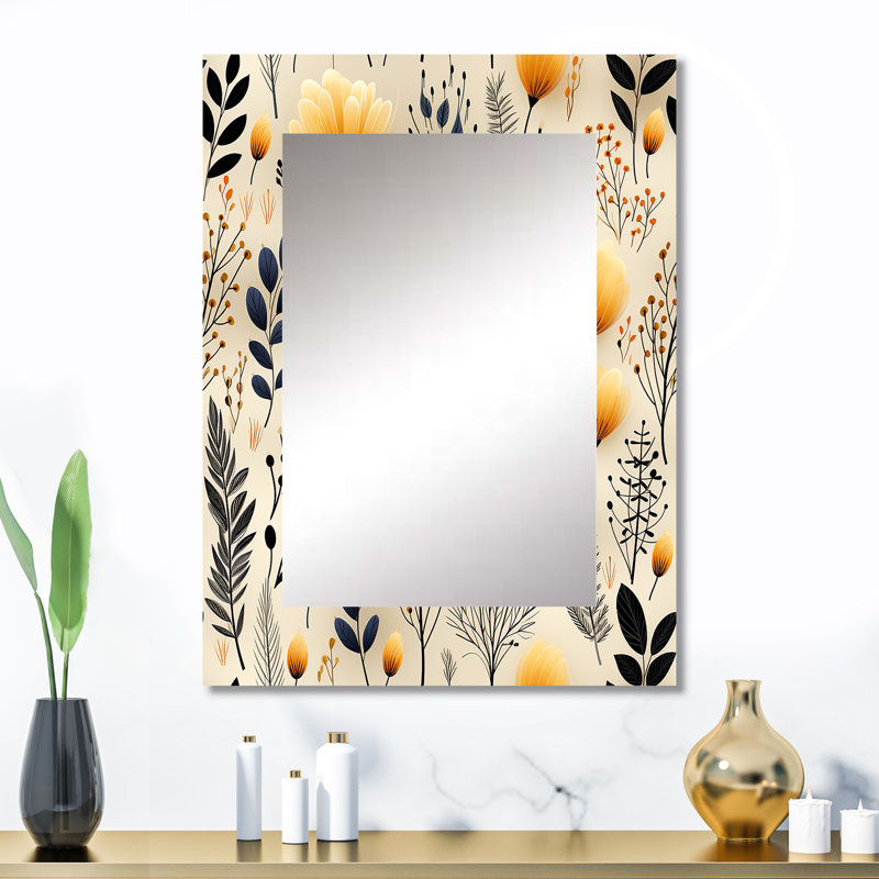 Moxie Minimalist Beige Garden Floral Dreams, 32 po x 24 po