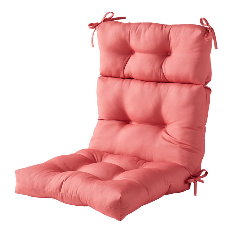 Lester Outdoor High Back Chair Cushion, Coral, 1