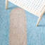 Tapis en laine / coton tissé à la main Mccall en beige / bleu-733657014