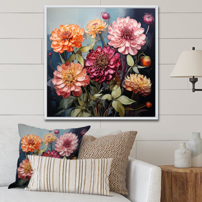 " Bold Zinnias Flowers I "
