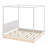 Wood LED Canopy Bed-1229836297