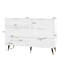 Modern Fluted 6-Drawer Standard Accent Cabinet with Gold Handles Storage Sideboard-1526093576