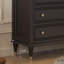 Armoire d'appoint en bois manufacturé noir massif