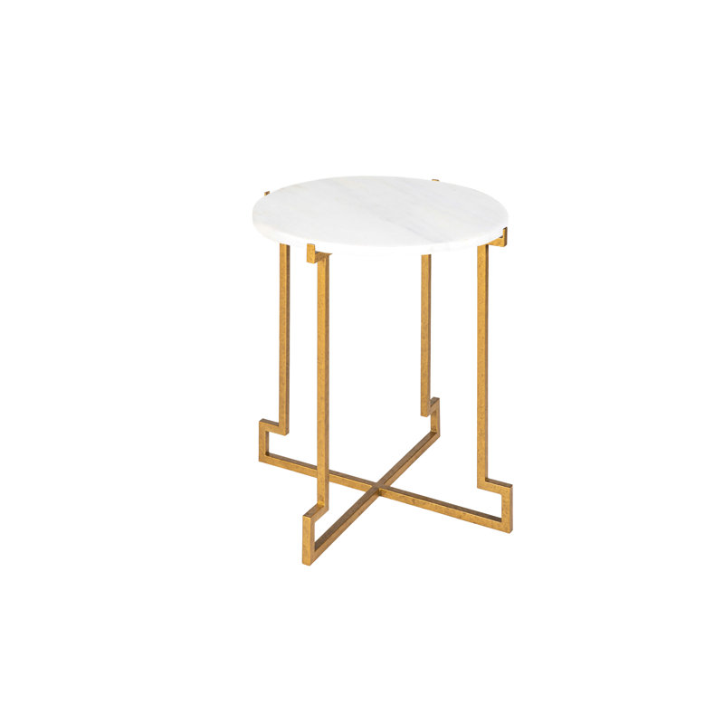 Table de bout Salonika, Or royal, H 26 po x l 24 po x P 24 po