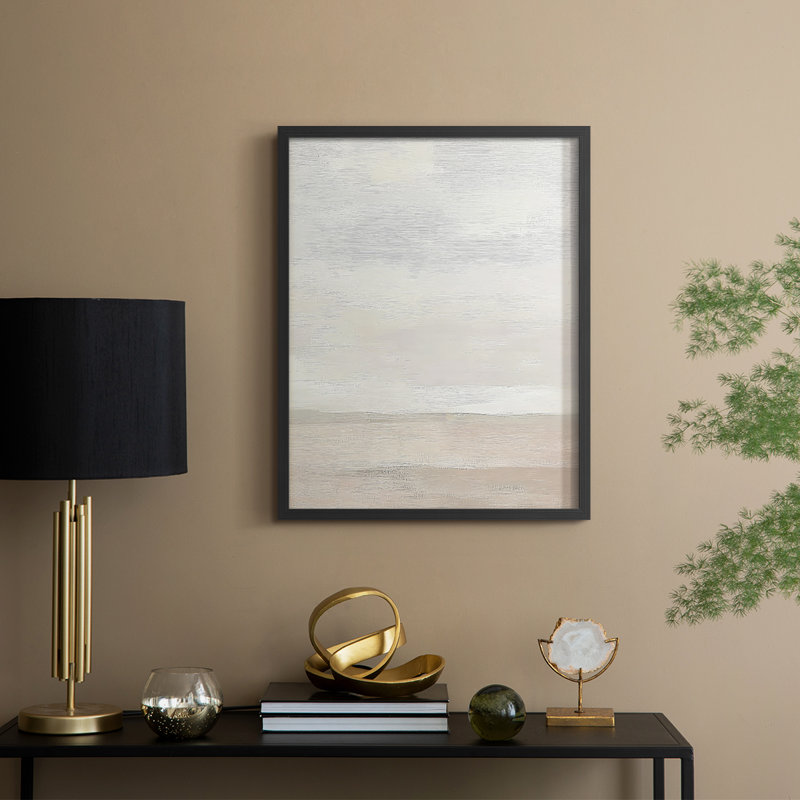 «Abstract CDXCVII», reproduction encadrée - prête à être accrochée - fabriquée aux États-Unis, H 10 po x l 8 po, Noir