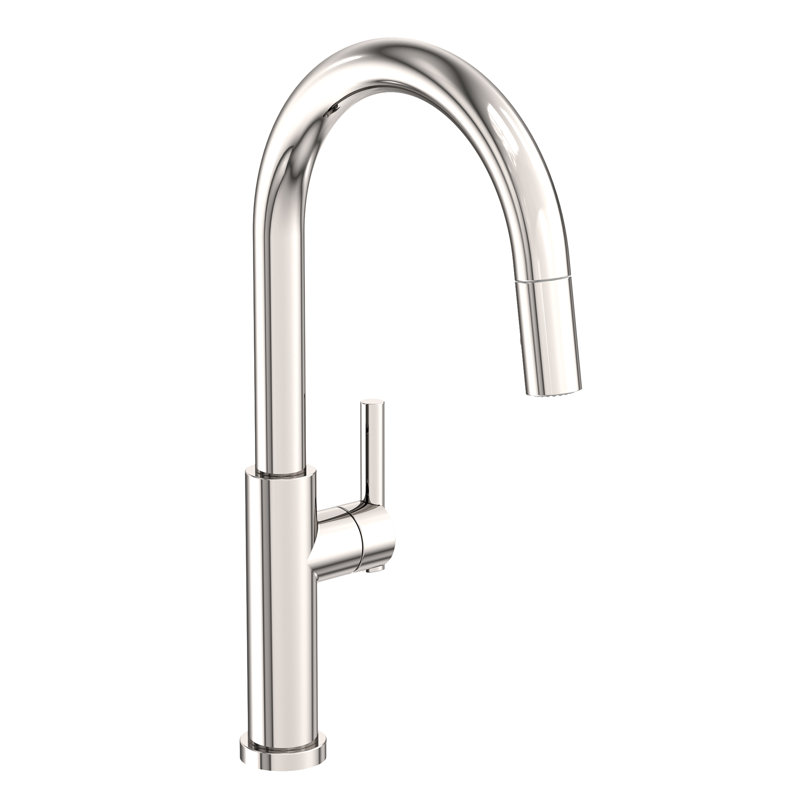 East Linear Pull Down Single Handle Kitchen Faucet, Polished Nickel (PVD)