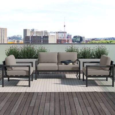 Aydhin 4 - Person Patio Conversation Set with Cushions