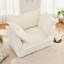 Fauteuil à housse avec 1 grand coussin de dossier et 2 coussins décoratifs-124206959