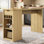 Counter Height Dining Table With Storage, Rectangular Bar Table With Drawer And Wine Rack