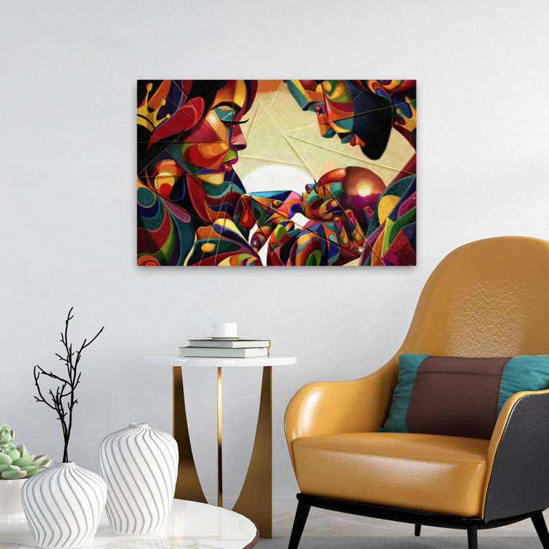 Family Hues - Art figuratif multicultural, H 16 po x l 24 po