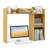 Desk Bookshelf Desktop Storage Shelf For Monitors Up To 27" With Anti-tip Kits Beige