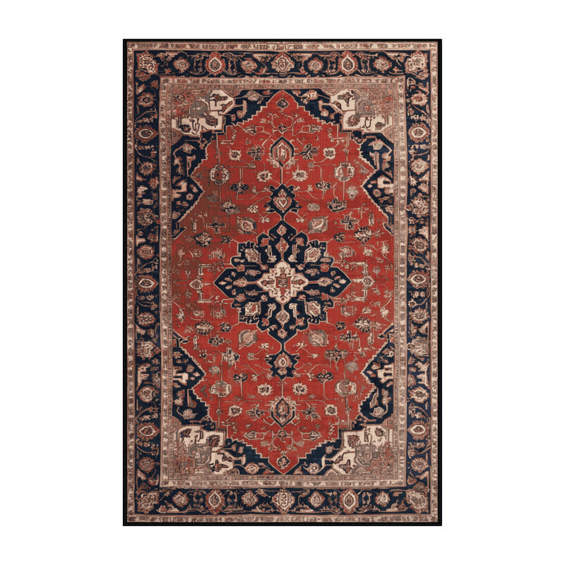 Tapis brun lavable à la machine, Rectangulaire 8 pi x 10 pi