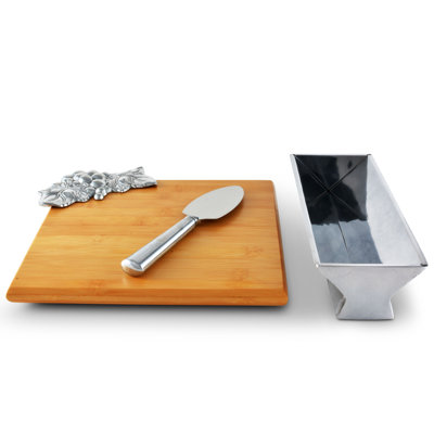 Ensemble de panneaux de fromage et plateaux en bambou 3 pièces Grape