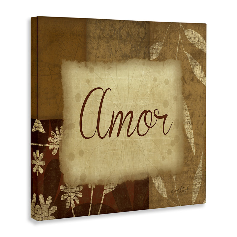 Art mural Amor con Flores Tradicionales par Jennifer Pugh, H 17 po x l 17 po