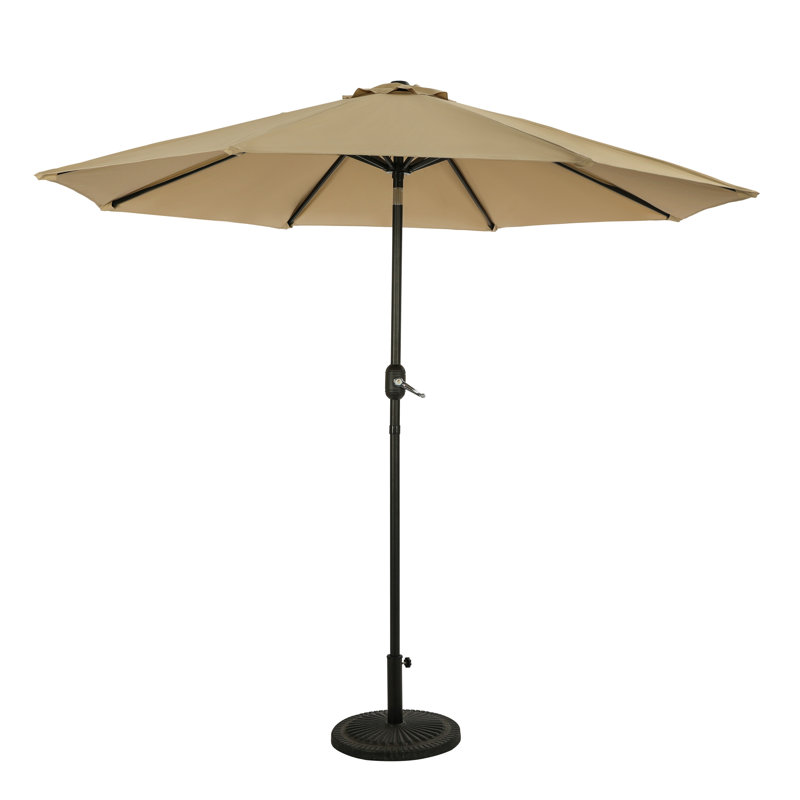 Stacia 108'' Octagonal Market Umbrella with Breez-Tex Canopy, Taupe