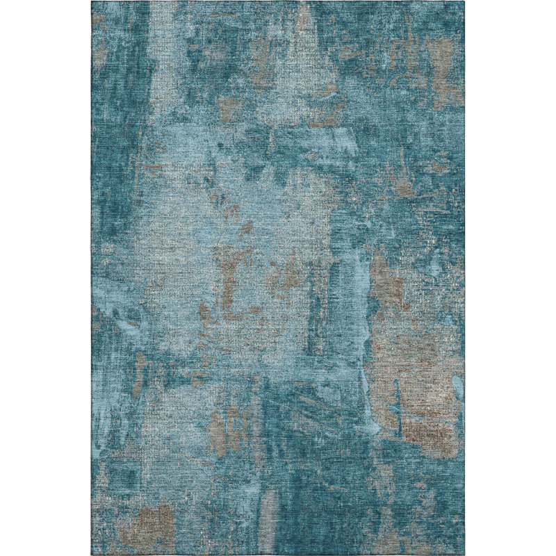 Premium Machine Washable Natoma AMF989 Abstract Rug, Rectangle 8' x 10'
