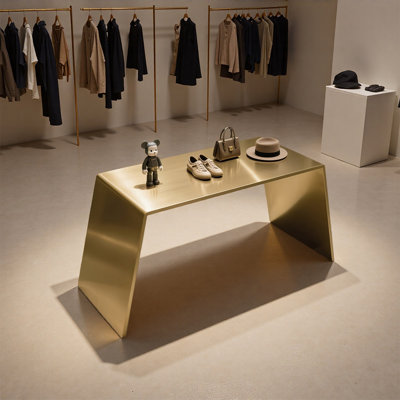 Gold Stainless Steel Display Table