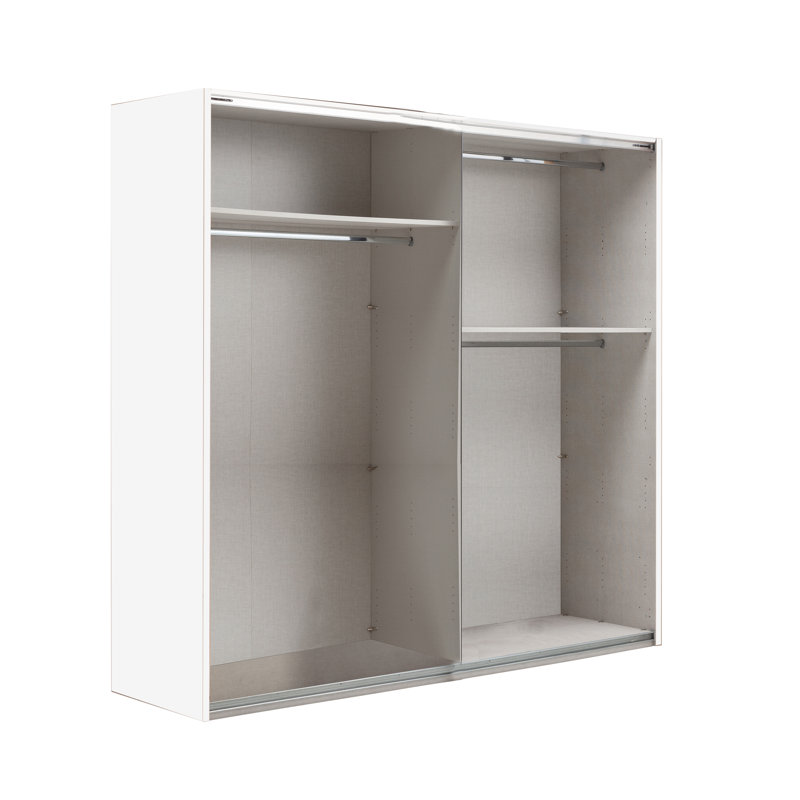 Systema 2 Door Manufactured Wood Wardrobe, 223cm H x 150cm W x 60cm D, Oak/White
