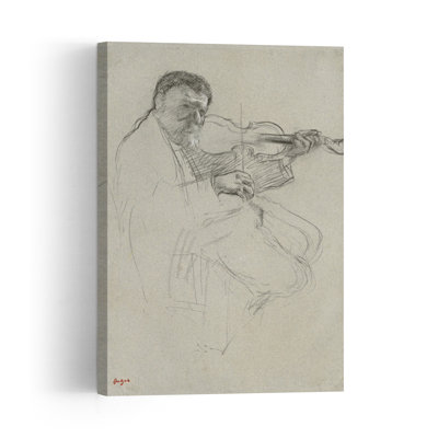 Le violoniste, Étude pour la répétition, vers 1879. Estampe d'art mural abstraite et contemporaine.