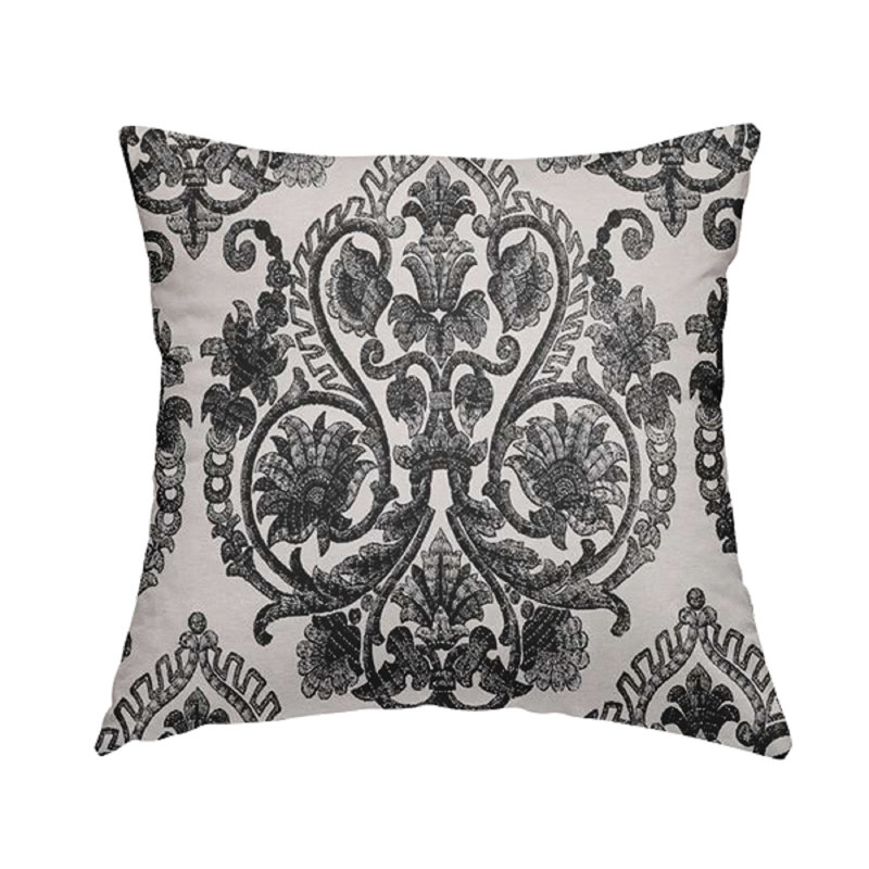 Royst Damask Rectangular Cushion, Black