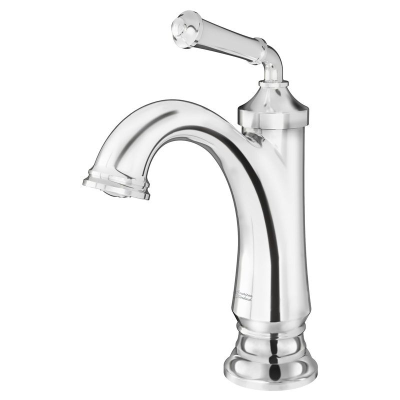 Robinet pour salle de bain à un trou Delancey, Chrome poli, Sans indicateur chaud / froid