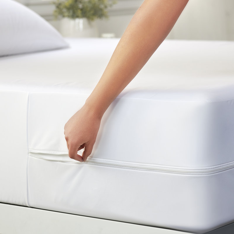 Protège-matelas hypoallergénique avec fermeture à glissière, Très grand lit