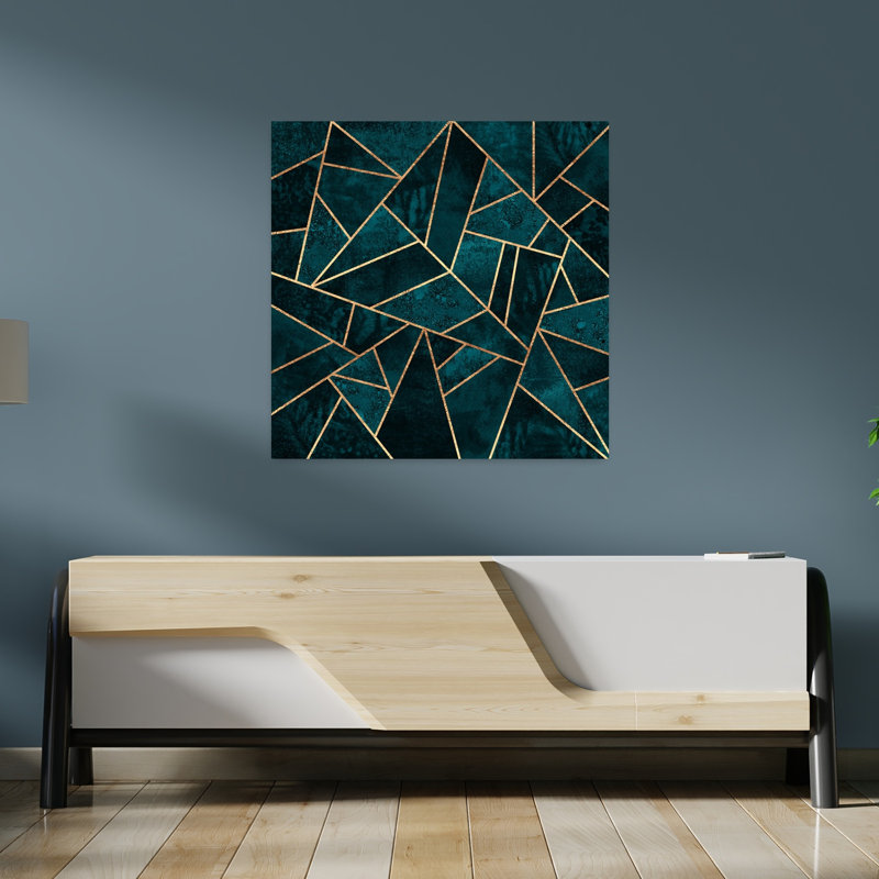 Art contemporain abstrait géométrique, H 36 po x l 36 po